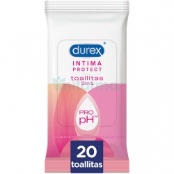 DUREX INTIMA PROTECT TOALLITAS DE HIGIENE ÍNTIMA 20UDS