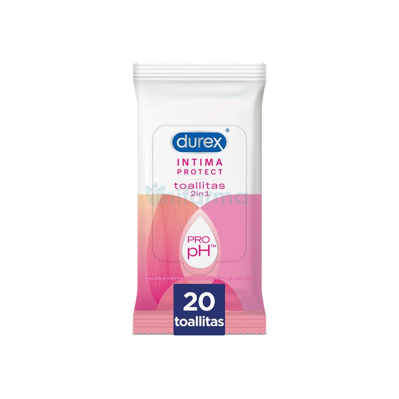 DUREX INTIMA PROTECT TOALLITAS DE HIGIENE ÍNTIMA 20UDS