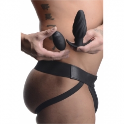 7X SWIRLED PLUG ANAL GIRATORIO - NEGRO