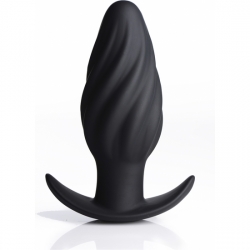 7X SWIRLED PLUG ANAL GIRATORIO - NEGRO