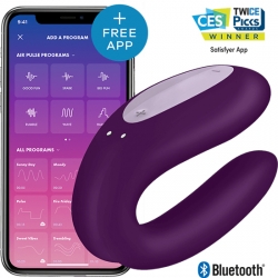 SATISFYER DOUBLE JOY CON APP MORADO