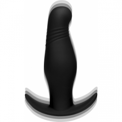 7X RIPPLED THUMPING PLUG ANAL - NEGRO