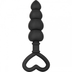 SILICONE LOVE PROBE - PLUG DE SILICONA CON VIBRADOR NEGRO