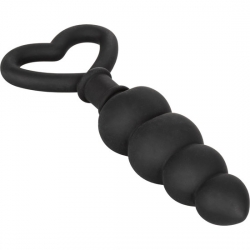 SILICONE LOVE PROBE - PLUG DE SILICONA CON VIBRADOR NEGRO