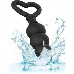 SILICONE LOVE PROBE - PLUG DE SILICONA CON VIBRADOR NEGRO