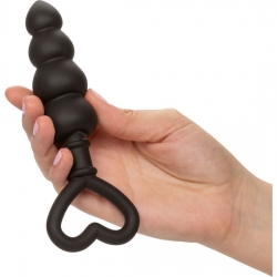 SILICONE LOVE PROBE - PLUG DE SILICONA CON VIBRADOR NEGRO