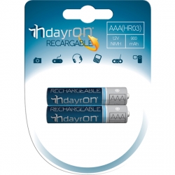 PILA RECARGABLE HR03 1,2V 900mA DAYRON PACK 2