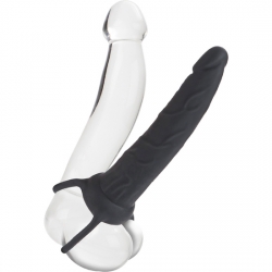 DUAL PENETRATOR DILDO CON ARNES NEGRO