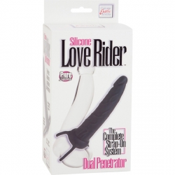 DUAL PENETRATOR DILDO CON ARNES NEGRO