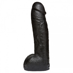 REALISTIC HUNG PENE 30 CM NEGRO