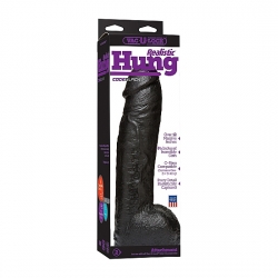 REALISTIC HUNG PENE 30 CM NEGRO