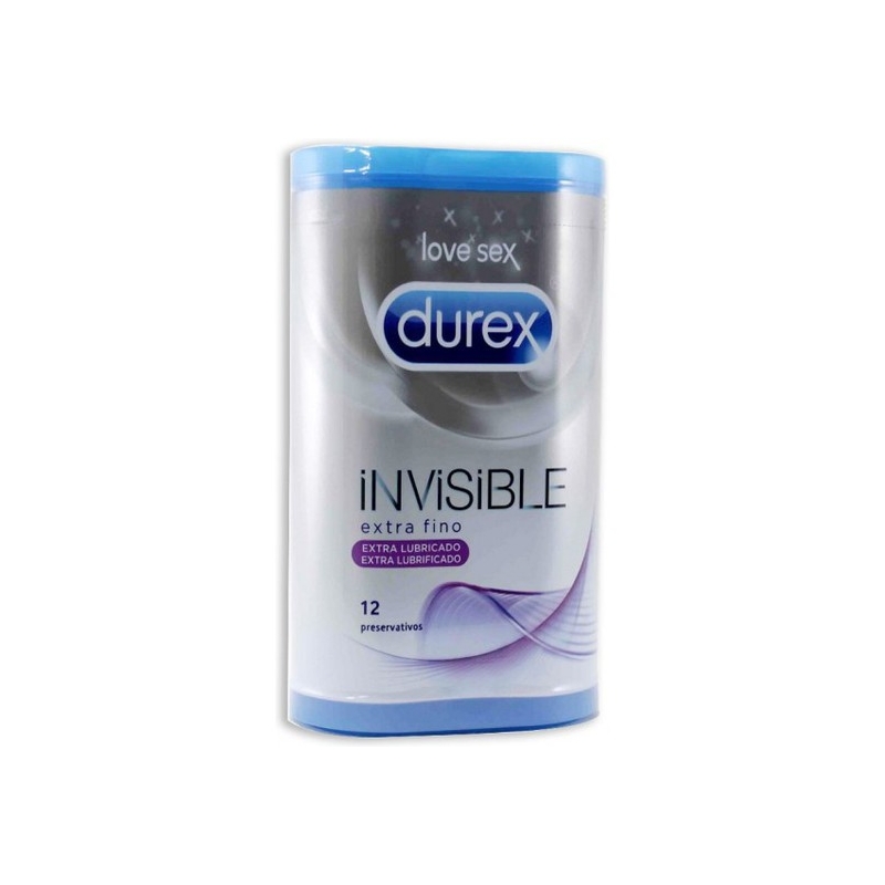 DUREX INVISIBLE EXTRA FINO EXTRA LUBRICADO 12 UDS