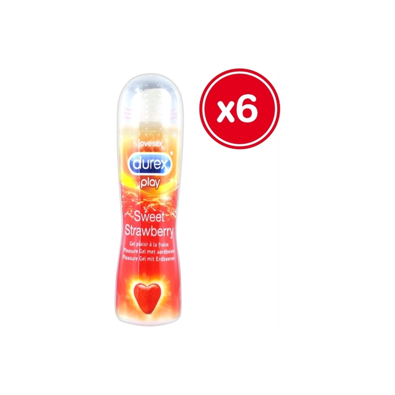 DUREX PLAY SWEET STRAWBERRY 50 ML (6 UDS)