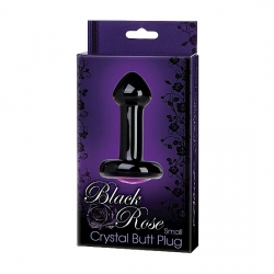 PLUG DE CRISTAL PEQUEÑO NEGRO Y MORADO