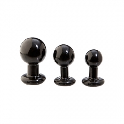 ROUND BUTT PLUG - LARGE - NEGRO