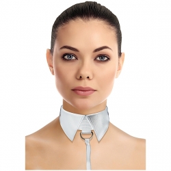 OUCH COLLAR CLASICO DE PIEL BLANCO