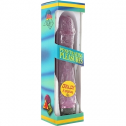 JELLY VIBRATOR LAVENDER PENE 20 CM.