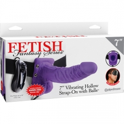 PENE REALÍSTICO VIBRADOR CON ARNÉS 19 CM MORADO