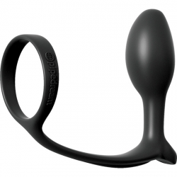 PLUG ANAL CON ANILLO PARA EL PENE NEGRO