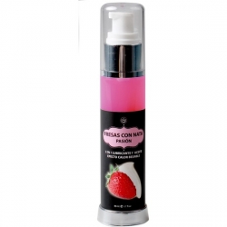 LUBRICANTE Y ACEITE 2 EN 1 EFECTO CALOR FRESAS NATA, 50 ML.