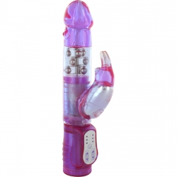 RABBIT VIBRADOR DE PERLAS MORADO